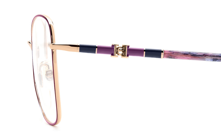CAROLINA HERRERA HER 0305 rosa y dorado, detalle lateral de la varilla 