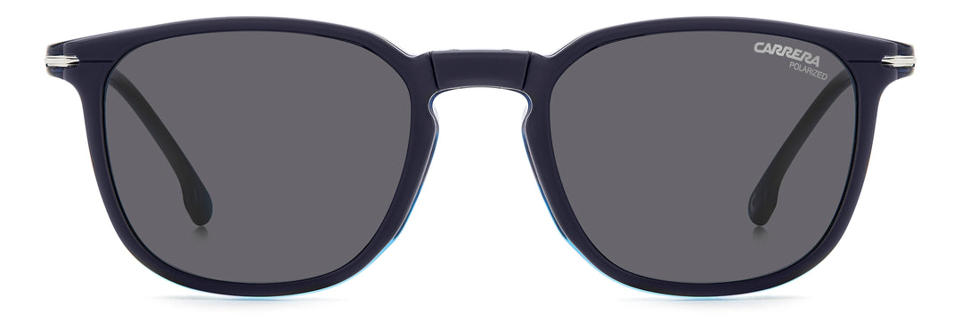 CARRERA CA 332/CS azul, vista frontal con clip solar montado 