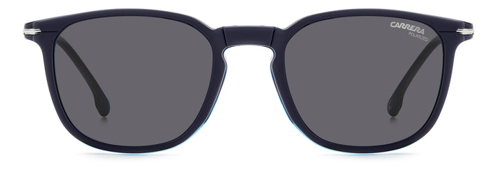 CARRERA CA 332/CS azul, vista frontal con clip solar montado 