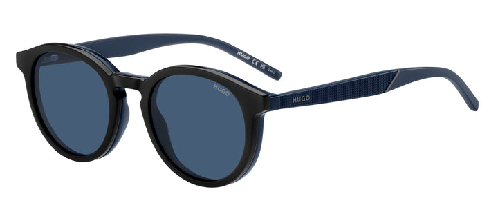 HUGO HG 1330/CS2 azul y negro, vista de tres cuartos con el primer clip solar 