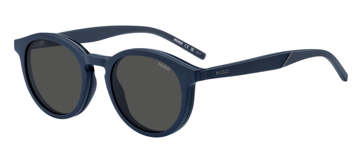 HUGO HG 1330/CS2 azul y negro, vista de tres cuartos con el segundo clip solar 