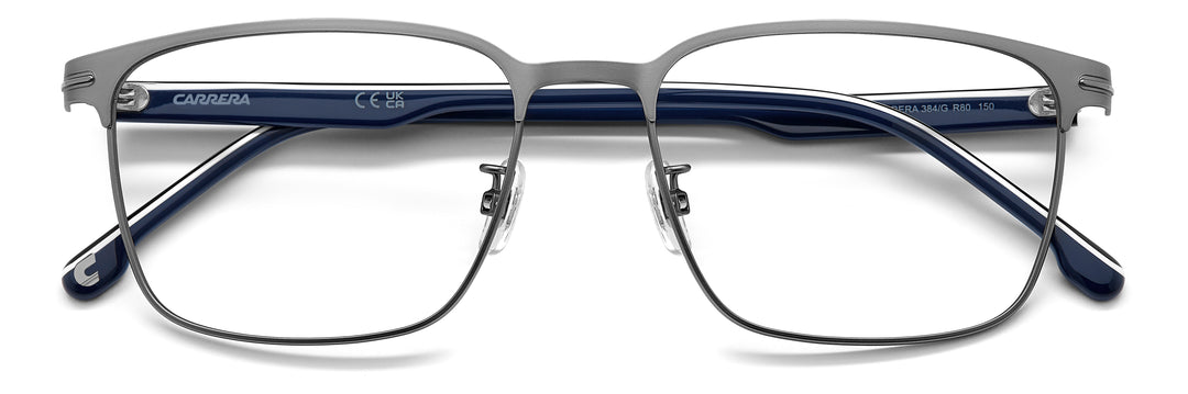 CARRERA CA 384/G rutenio oscuro mate, vista frontal con varillas plegadas 