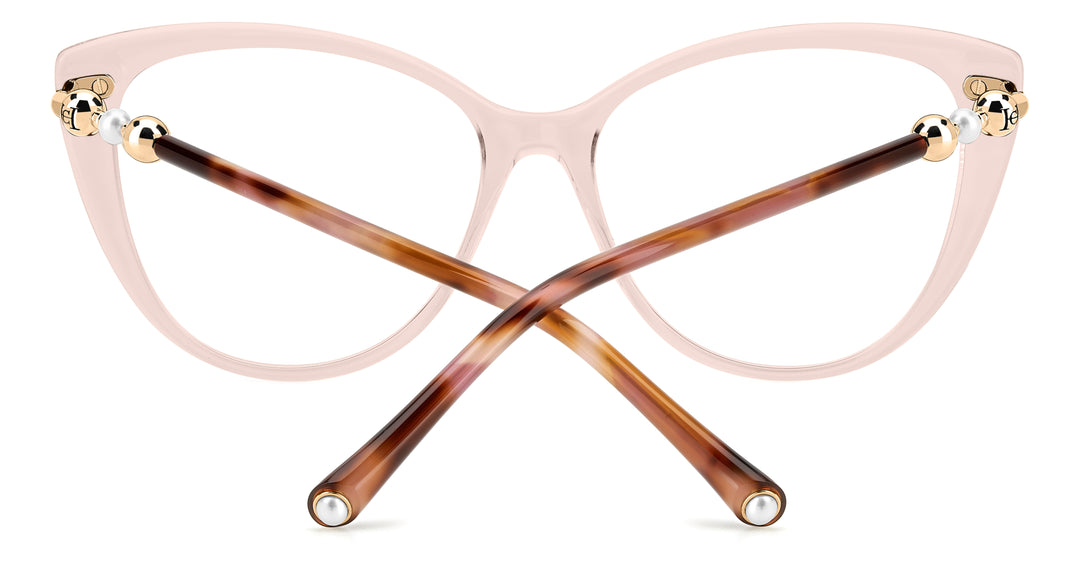 CAROLINA HERRERA HE0319 rosa, vista posterior con varillas cruzadas 