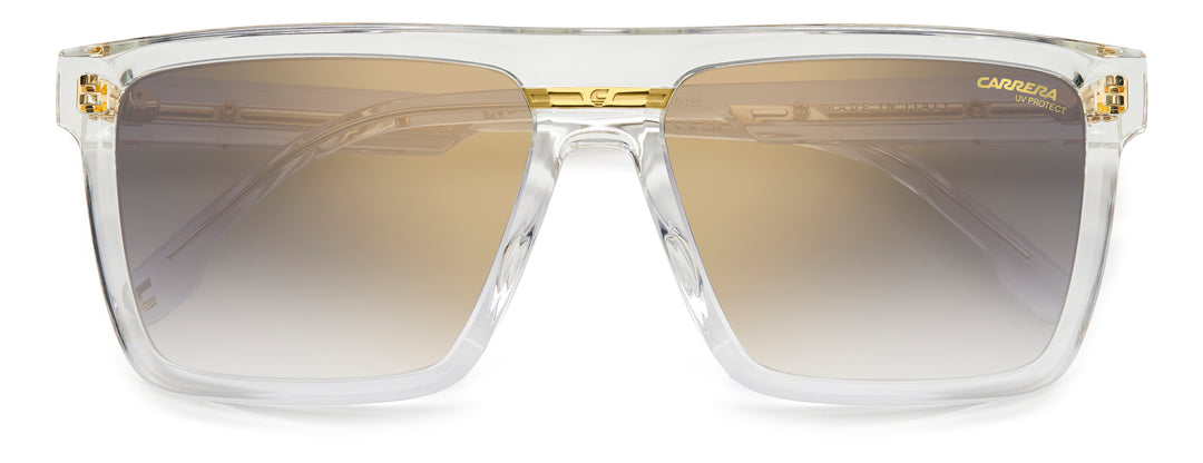 CARRERA CA VICTORY C 03/S transparente y dorado, vista frontal con varillas plegadas 