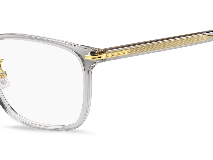 BOSS 1741/F gris, detalle del logotipo y la bisagra 