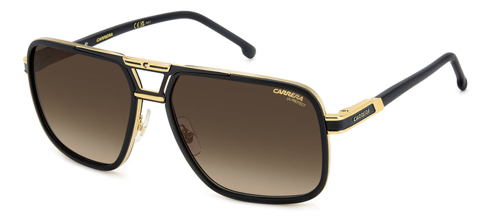 CARRERA CA1071/S negro mate y dorado, vista principal de tres cuartos 