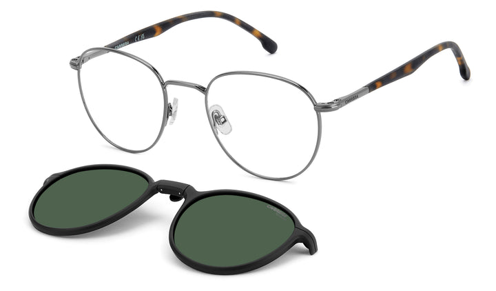 CARRERA CA 368/C rutenio oscuro mate y havana, vista principal de tres cuartos con clip separado 