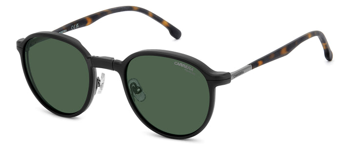 CARRERA CA 368/C rutenio oscuro mate y havana, vista de tres cuartos con clip colocado 