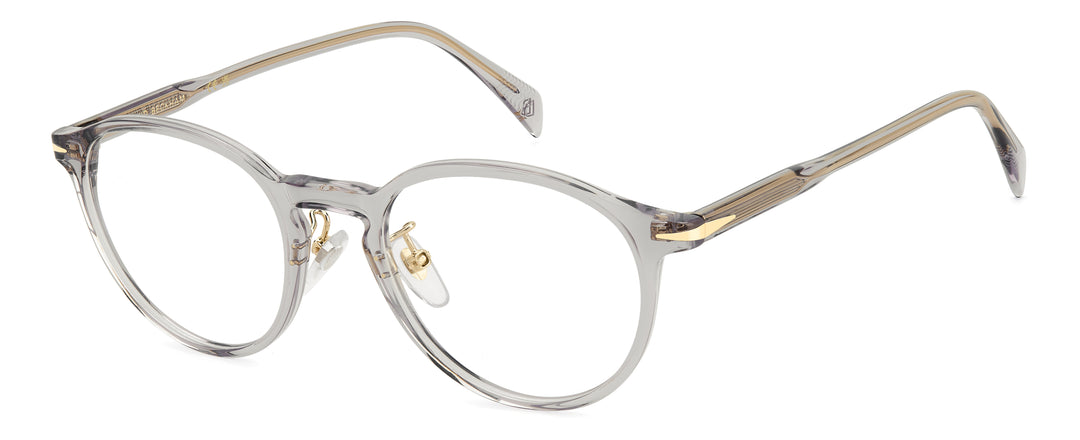 DAVID BECKHAM DB 1205/G gris transparente, vista principal de tres cuartos 