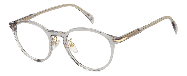 DAVID BECKHAM DB 1205/G gris transparente, vista principal de tres cuartos 