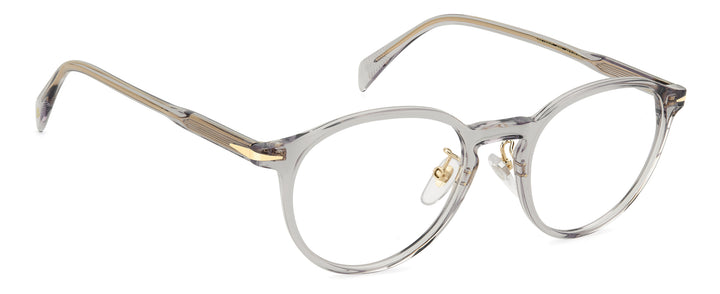 DAVID BECKHAM DB 1205/G gris transparente, ángulo alternativo de tres cuartos 