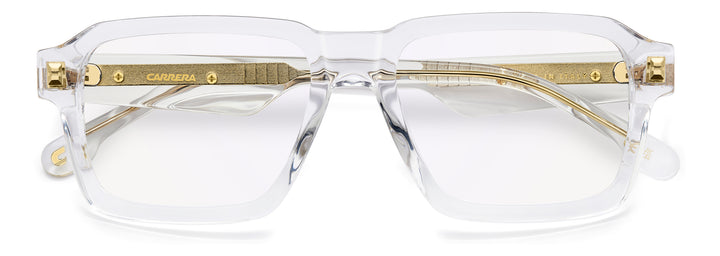 CARRERA VICTORY C 24 transparente y dorado, vista frontal con varillas plegadas 