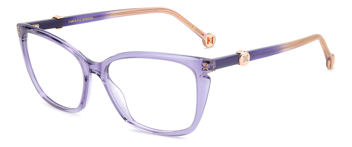CAROLINA HERRERA HER 0387 lila, vista principal de tres cuartos 
