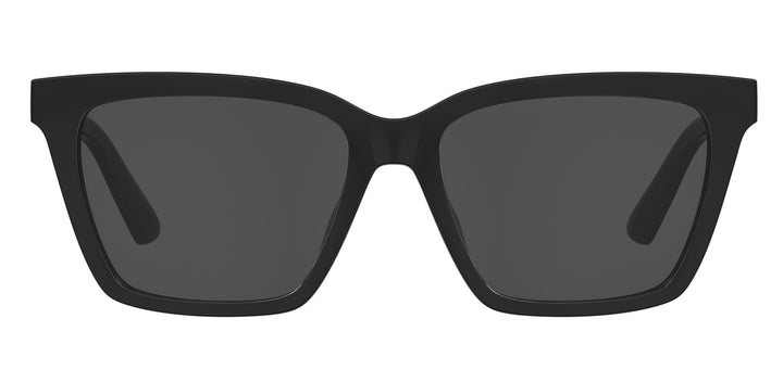 LOVE MOSCHINO MOL661/C negro, vista frontal con varillas abiertas 