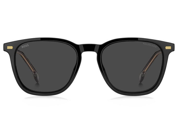 BOSS 1882/G/C negro y gris, vista frontal con clip colocado 