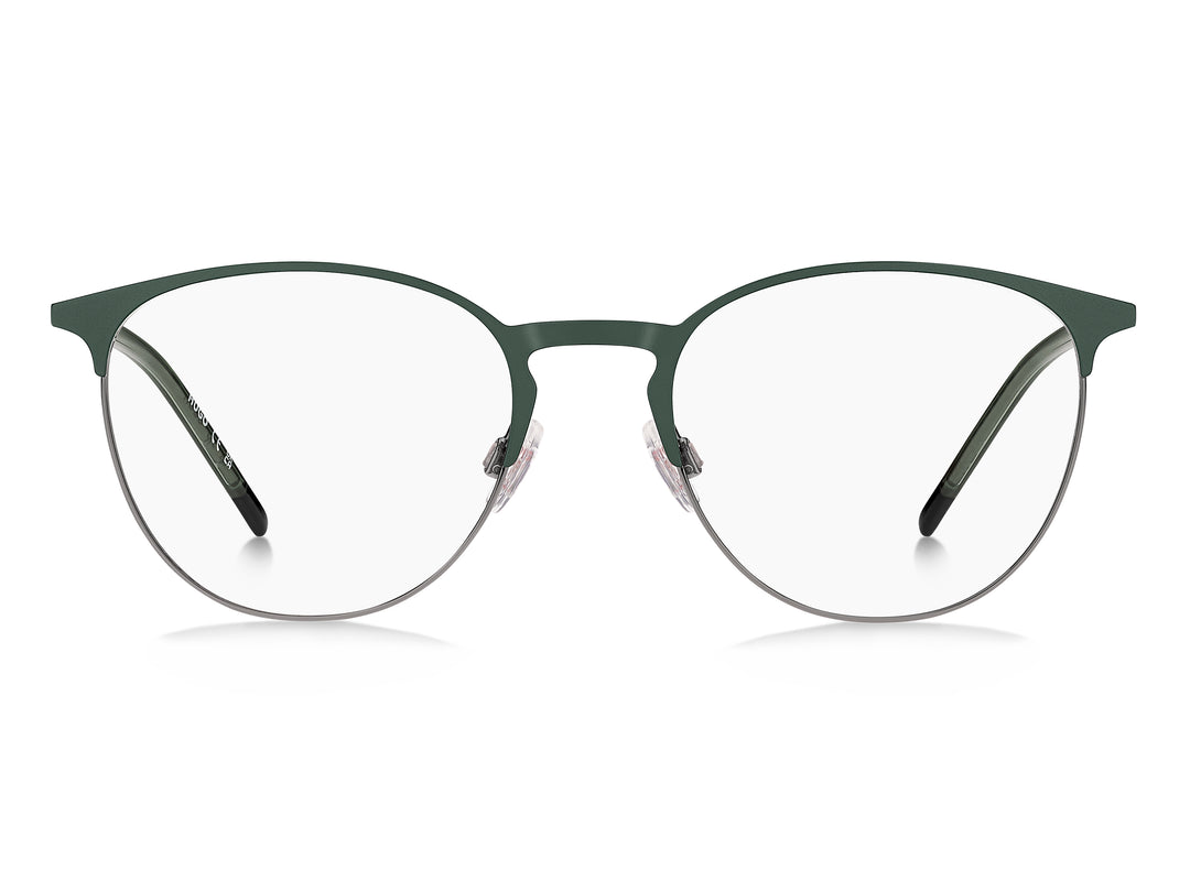 HUGO HG 1408 verde mate, vista frontal con varillas abiertas 