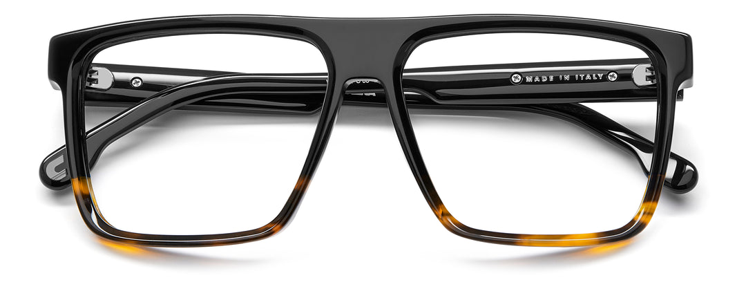 CARRERA CA VICTORY C 05 negro y havana, vista frontal con varillas plegadas 