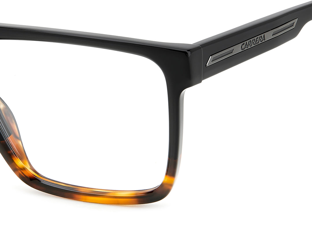 CARRERA CA VICTORY C 05 negro y havana, detalle del logotipo y la bisagra 