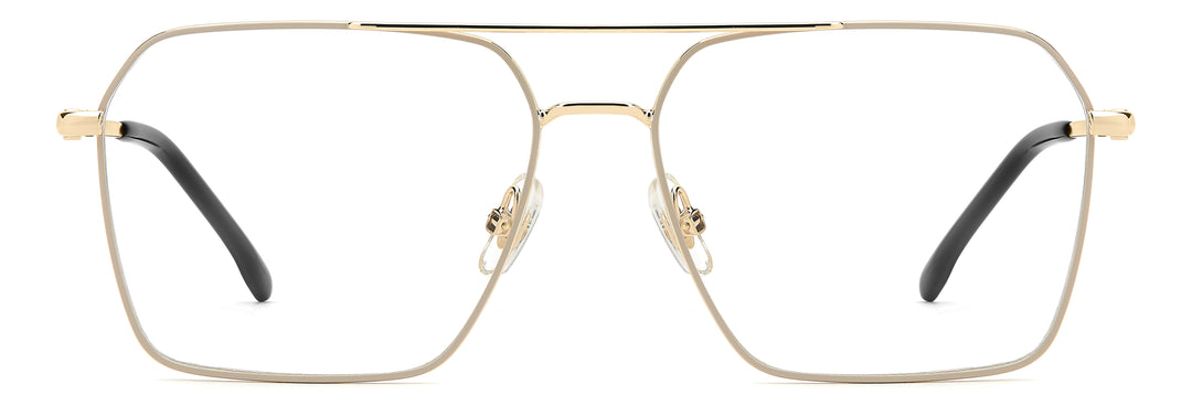 CARRERA CA 3096 dorado y beige, vista frontal con varillas abiertas 