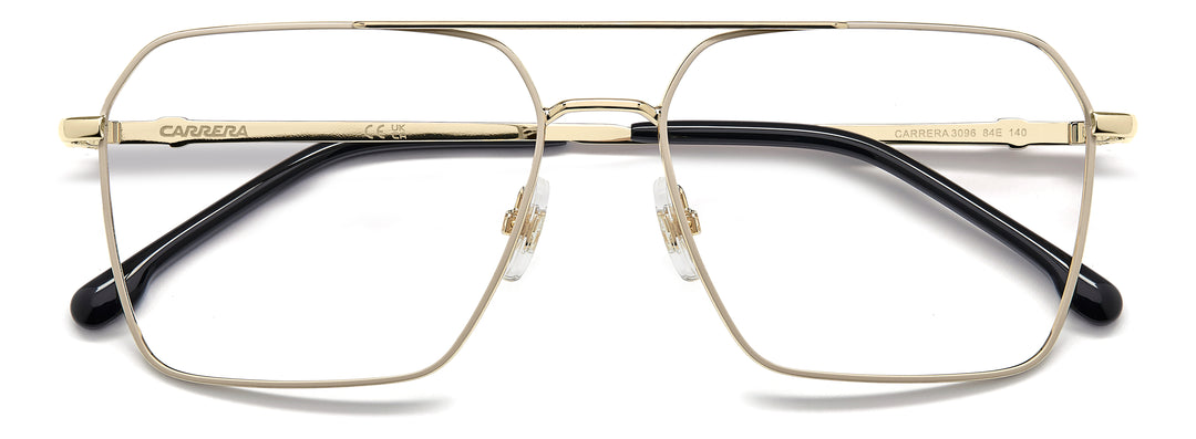 CARRERA CA 3096 dorado y beige, vista frontal con varillas plegadas 
