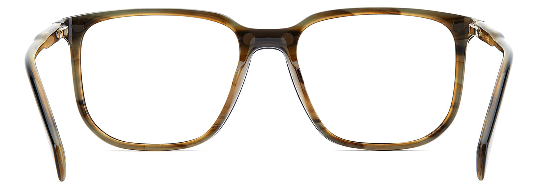 DAVID BECKHAM DB 1210/C negro y beige veteado, vista posterior con varillas abiertas 