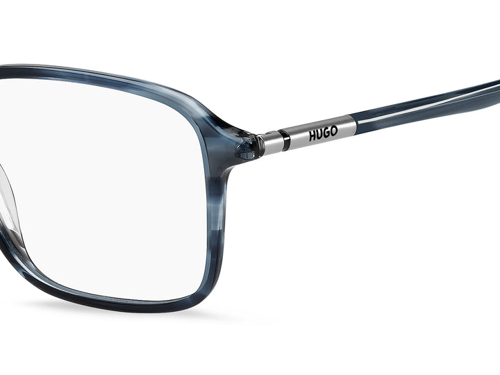 HUGO HG1350 azul veteado, detalle del logotipo y la bisagra 