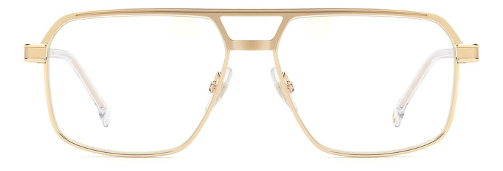 CARRERA 1145 dorado y transparente, vista frontal con varillas abiertas 