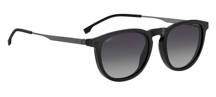 BOSS 1640/CS negro y gris, ángulo alternativo con clip solar montado 