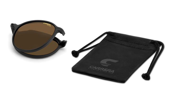 CARRERA CA 368/C dorado y negro, clip solar y funda 