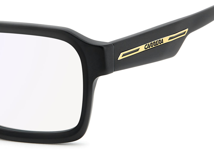 CARRERA VICTORY C 24 negro y dorado, detalle del logotipo y la bisagra 