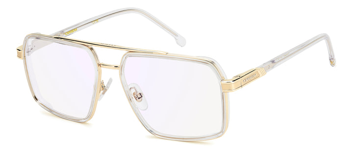 CARRERA 1146 transparente y dorado, vista principal de tres cuartos 