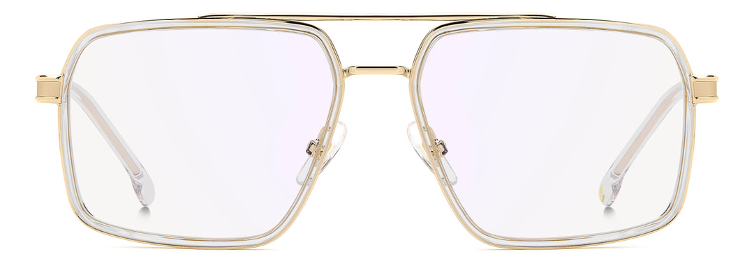 CARRERA 1146 transparente y dorado, vista frontal con varillas abiertas 