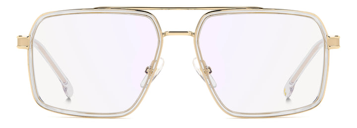 CARRERA 1146 transparente y dorado, vista frontal con varillas abiertas 