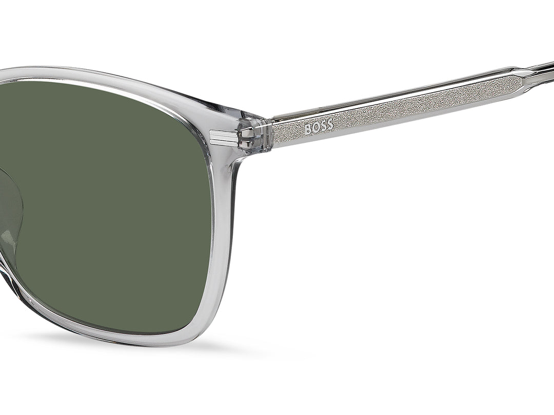 BOSS 1880/G/S gris, detalle del logotipo y la bisagra 