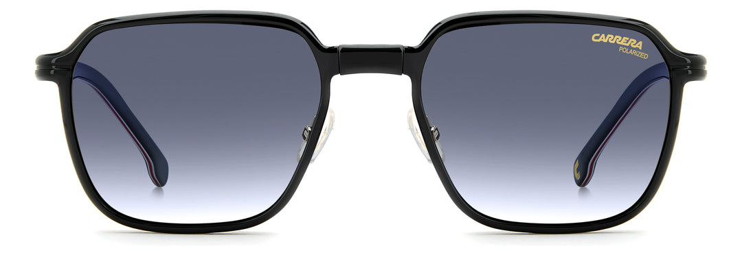 CARRERA CA 388/C negro y dorado, vista frontal con clip colocado 