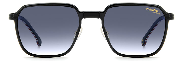 CARRERA CA 388/C negro y dorado, vista frontal con clip colocado 