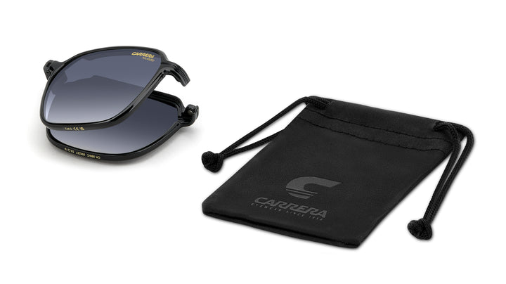 CARRERA CA 388/C negro y dorado, clip solar y funda 