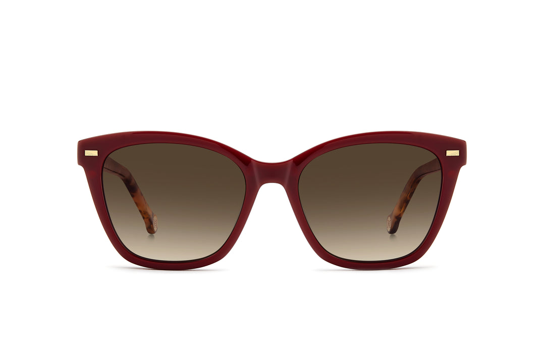 CAROLINA HERRERA HER 0334/C burdeos, vista frontal con clip colocado 