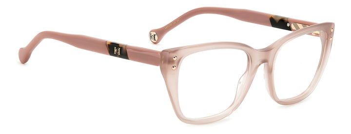CAROLINA HERRERA HE0191 durazno y havana, ángulo alternativo de tres cuartos 