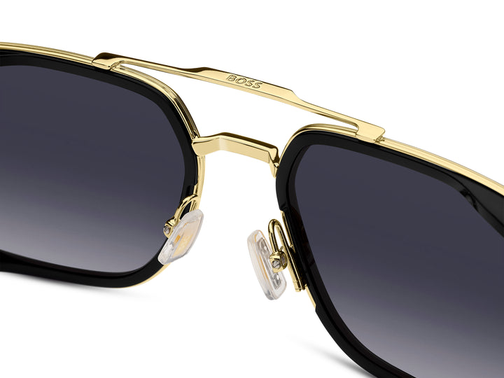 BOSS 1724/S negro y dorado, detalle del puente 