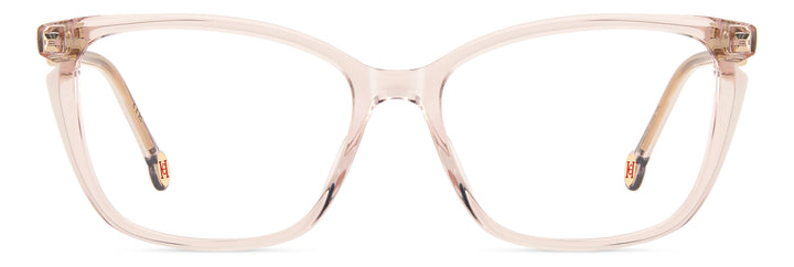 CAROLINA HERRERA HER 0387 beige nude, vista frontal con varillas abiertas 