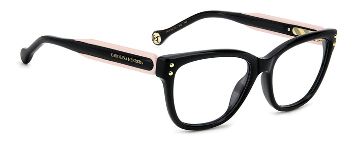 CAROLINA HERRERA HE0317/G negro y rosa, ángulo alternativo de tres cuartos 