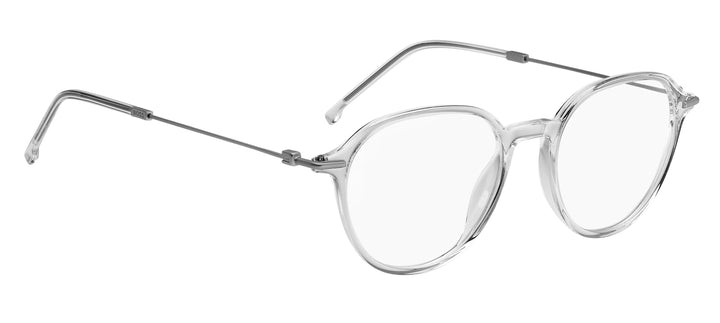BOSS 1481 transparente y gris, ángulo alternativo de tres cuartos 