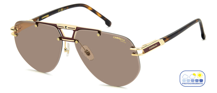 CARRERA 1087/S dorado y havana, ángulo alternativo de tres cuartos 