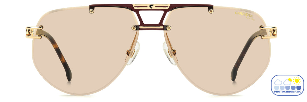 CARRERA 1087/S dorado y havana, vista frontal con varillas abiertas 