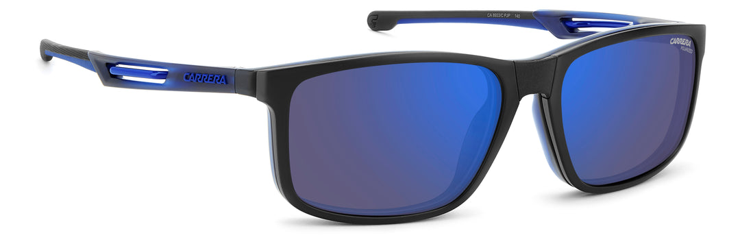 CARRERA CA 8933/C azul, ángulo alternativo con clip solar montado 
