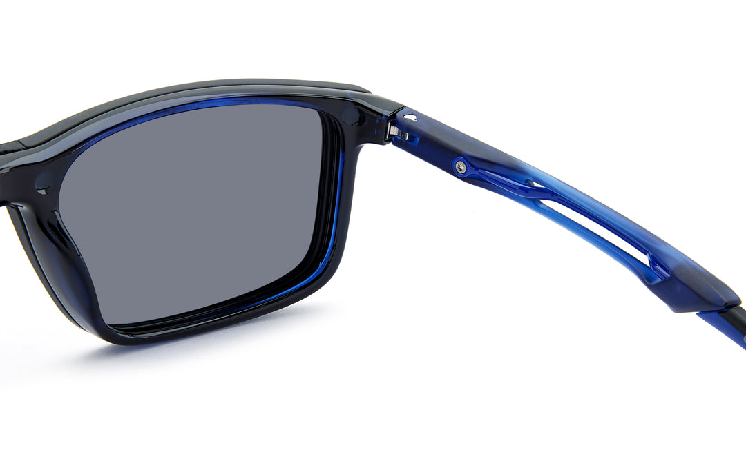 CARRERA CA 8933/C azul, detalle posterior del armazón con clip solar 