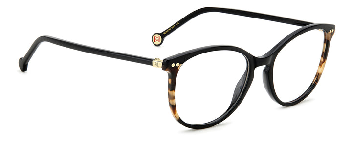 CAROLINA HERRERA HE0247 negro y havana, ángulo alternativo de tres cuartos 
