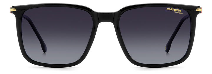 CARRERA CA 357/C negro y dorado, vista frontal con clip colocado 