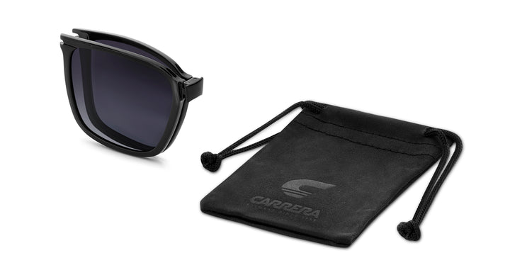 CARRERA CA 357/C negro y dorado, clip solar y funda 